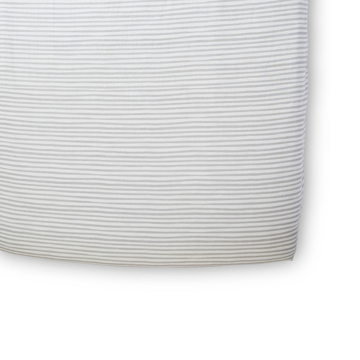 striped crib sheet stripes away pebble grey