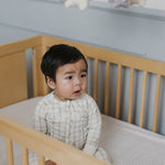 Striped Crib Sheet - Stripes Away Pebble Grey