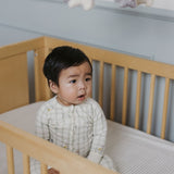 Striped Crib Sheet - Stripes Away Pebble Grey