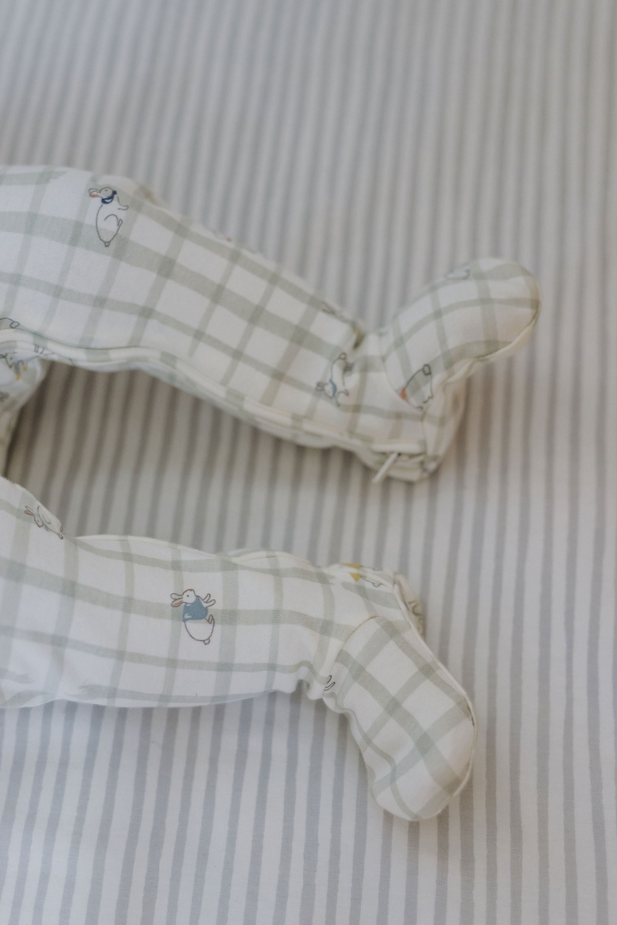 Striped Crib Sheet - Stripes Away Pebble Grey