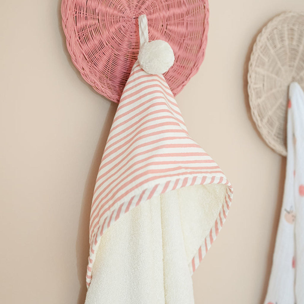 striped hooded towel stripes away petal