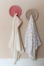 striped hooded towel stripes away petal