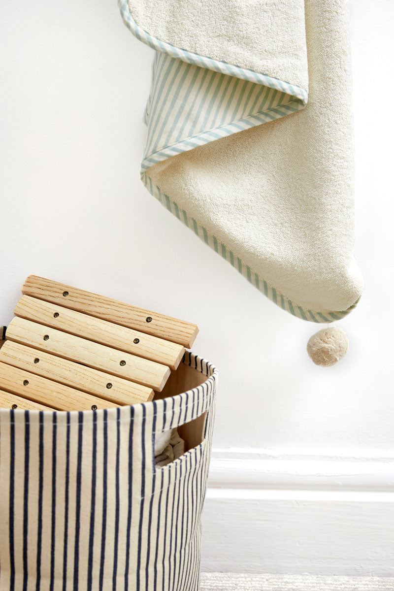 striped hooded towel stripes away sea
