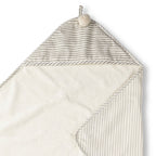 striped hooded towel stripes away pebble grey