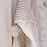 Striped Hooded Towel - Stripes Away Pebble Grey