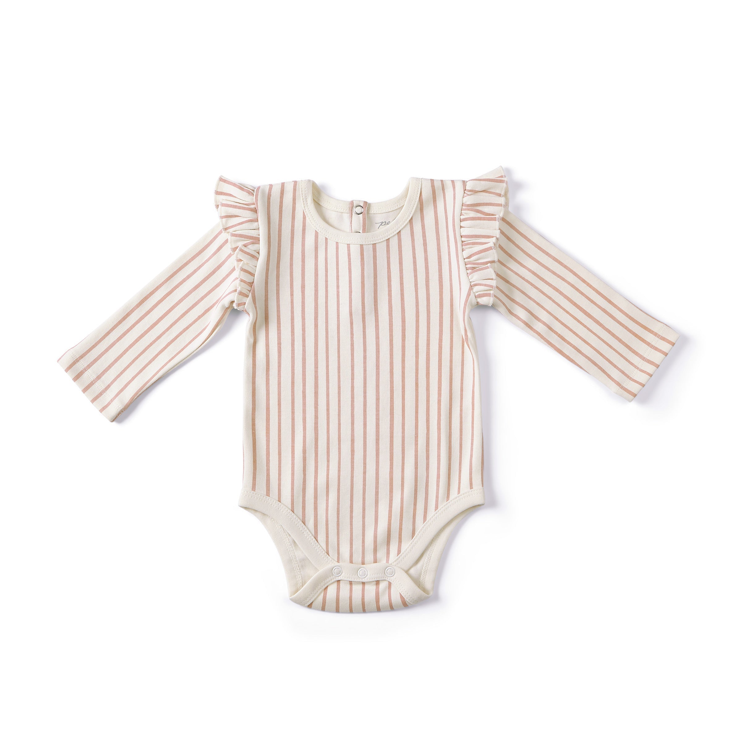 Sleeveless Ruffle One-Piece - Stripes Away Peony