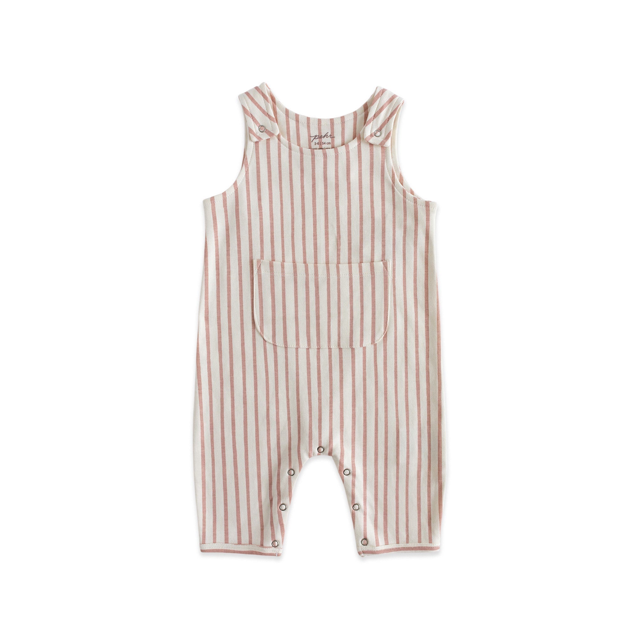 overall stripes away peony in pinks pattern
