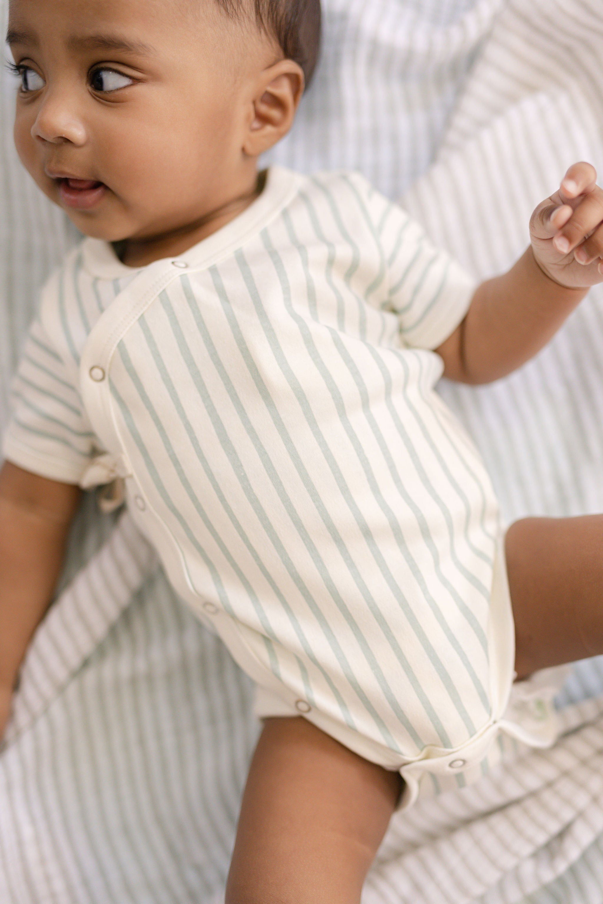 Kimono One-Piece - Stripes Away Sea