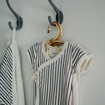 Short Sleeve Kimono One-Piece - Stripes Away Ink Blue