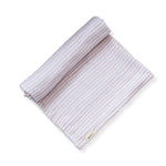 Organic Cotton Muslin Striped Swaddle - Stripes Away Petal
