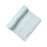 Organic Cotton Muslin Striped Swaddle - Stripes Away Sea