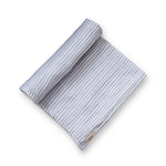 Organic Cotton Muslin Striped Swaddle - Stripes Away Pebble Grey