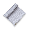 organic cotton muslin striped swaddle stripes away pebble grey in neutrals pattern