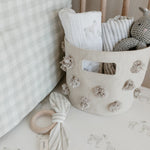 Organic Cotton Muslin Striped Swaddle - Stripes Away Pebble Grey