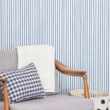 Chasing Paper X Pehr Wallpaper - Stripes Away Ink Blue