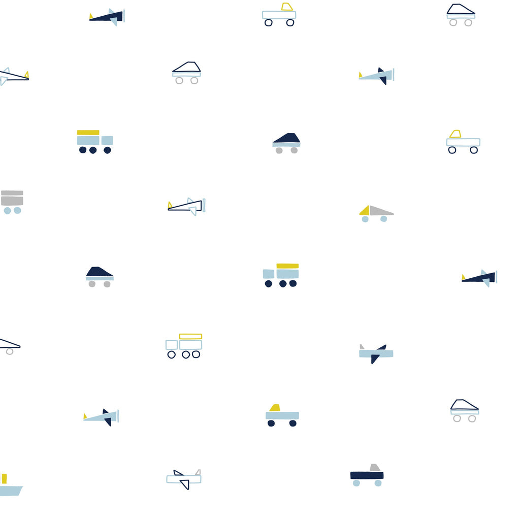 chasing paper x pehr wallpaper traffic jam in blues pattern
