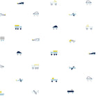chasing paper x pehr wallpaper traffic jam in blues pattern