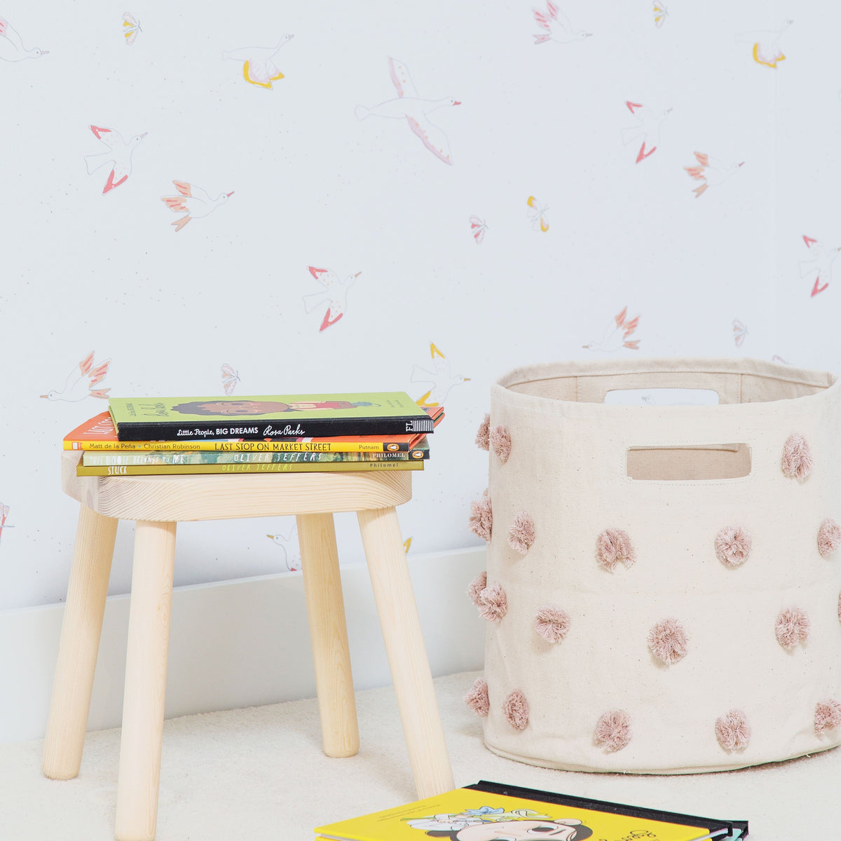 chasing paper x pehr wallpaper birds of a feather