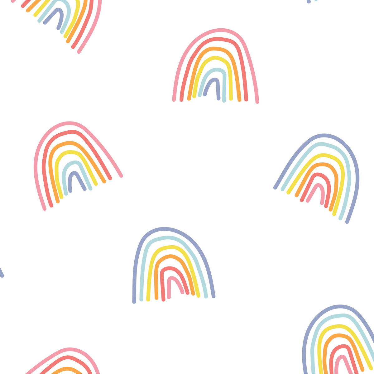 chasing paper x pehr wallpaper rainbows in multi pattern