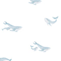 chasing paper x pehr wallpaper follow me whale in blues pattern