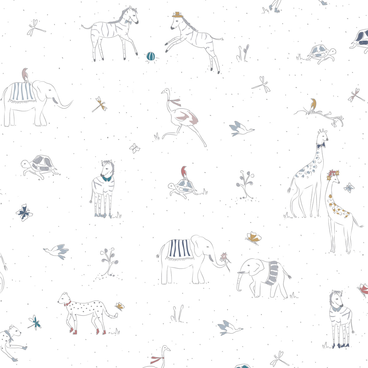 chasing paper x pehr wallpaper magical safari in multi pattern