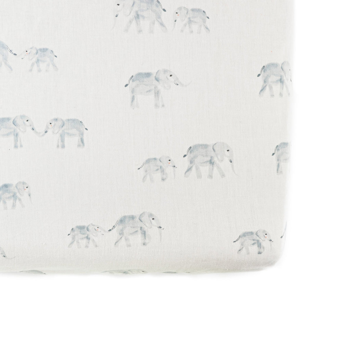 follow me crib sheet elephant in neutrals pattern