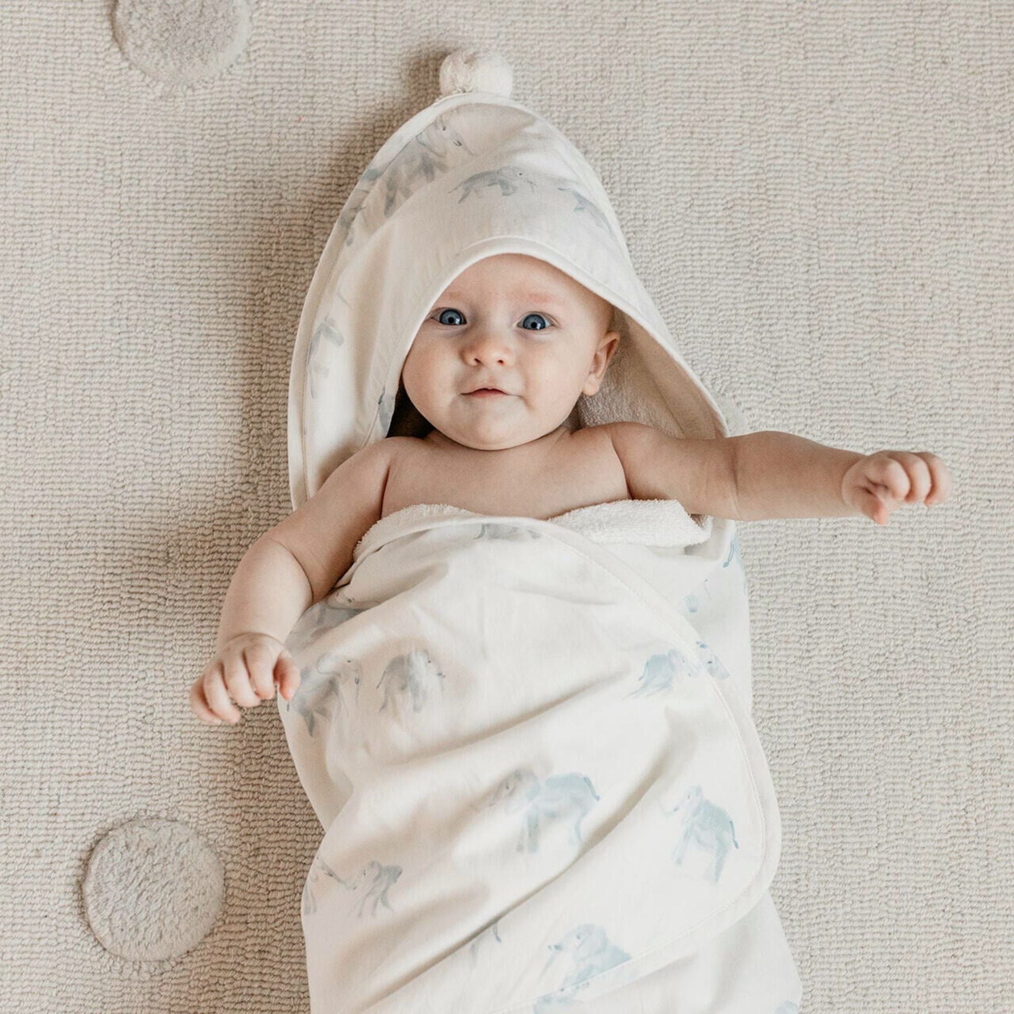 follow me hooded towel elephant