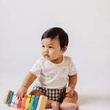 Short Sleeve Shoulder Snap One-Piece - Follow Me Elephant