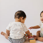 Short Sleeve Shoulder Snap One-Piece - Follow Me Elephant