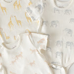 Short Sleeve Shoulder Snap One-Piece - Follow Me Elephant