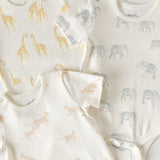 Short Sleeve Shoulder Snap One-Piece - Follow Me Elephant