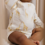 Shoulder Snap One-Piece - Follow Me Giraffe