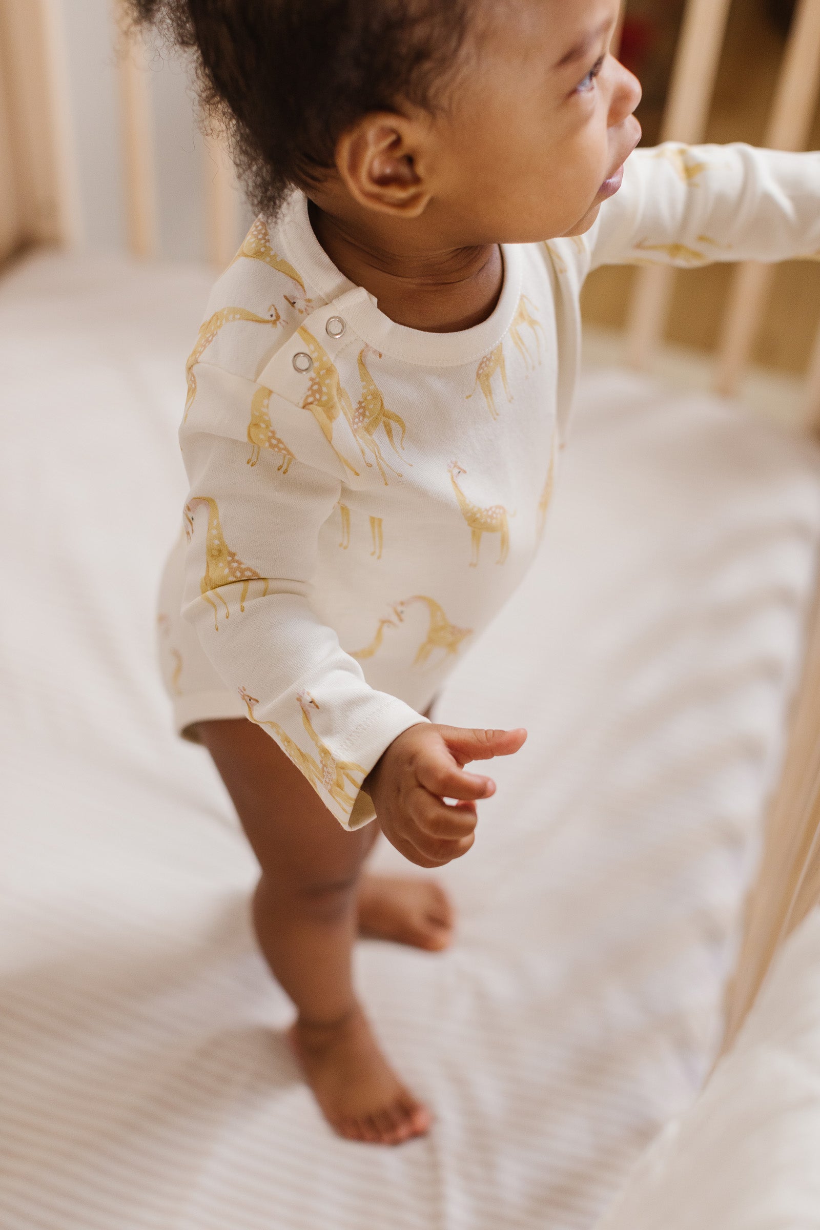 Shoulder Snap One-Piece - Follow Me Giraffe