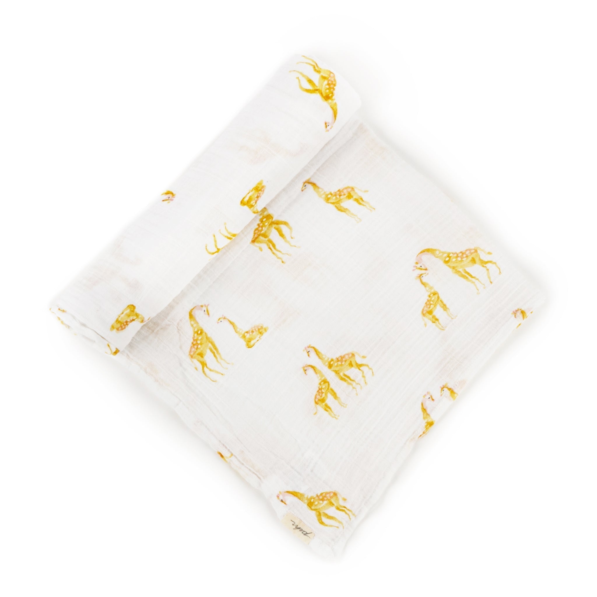 Organic Cotton Muslin Follow Me Swaddle - Follow Me Giraffe