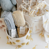 Organic Cotton Muslin Follow Me Swaddle - Follow Me Giraffe