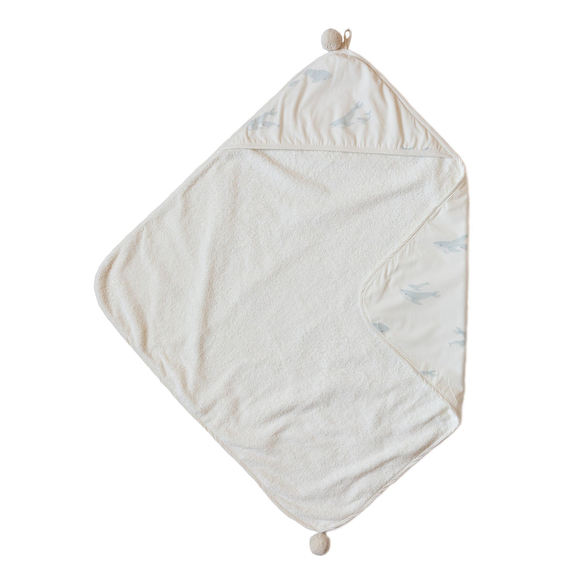 follow me hooded towel whale