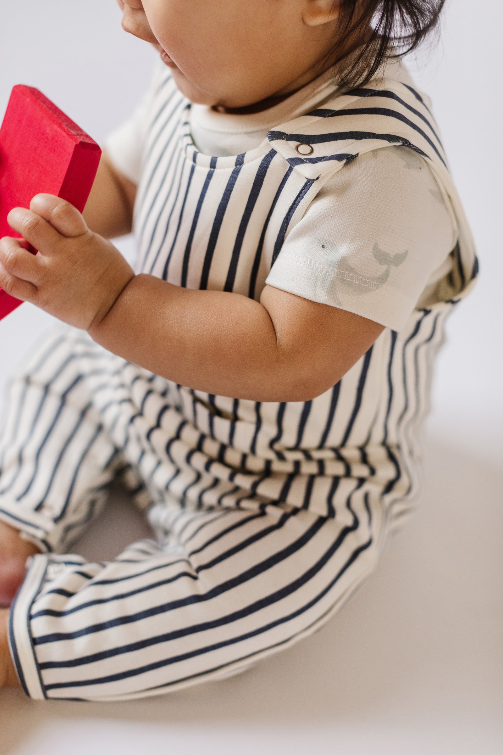 Short Sleeve Shoulder Snap One-Piece - Follow Me Whale