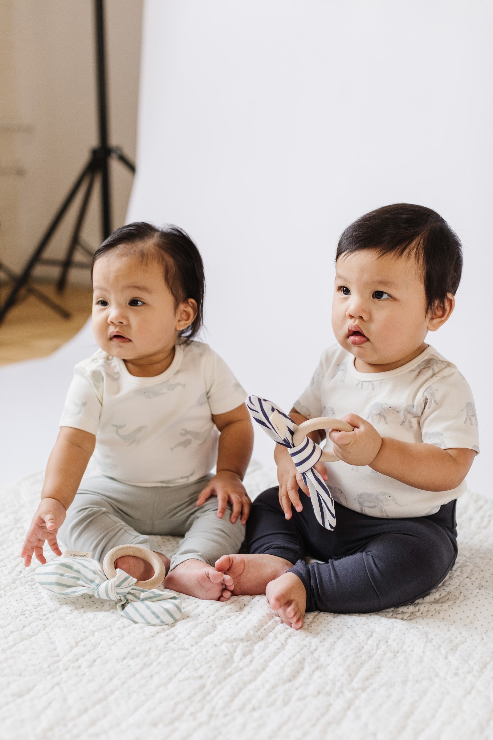 Short Sleeve Shoulder Snap One-Piece - Follow Me Whale