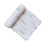 Organic Cotton Muslin Follow Me Swaddle - Follow Me Whale