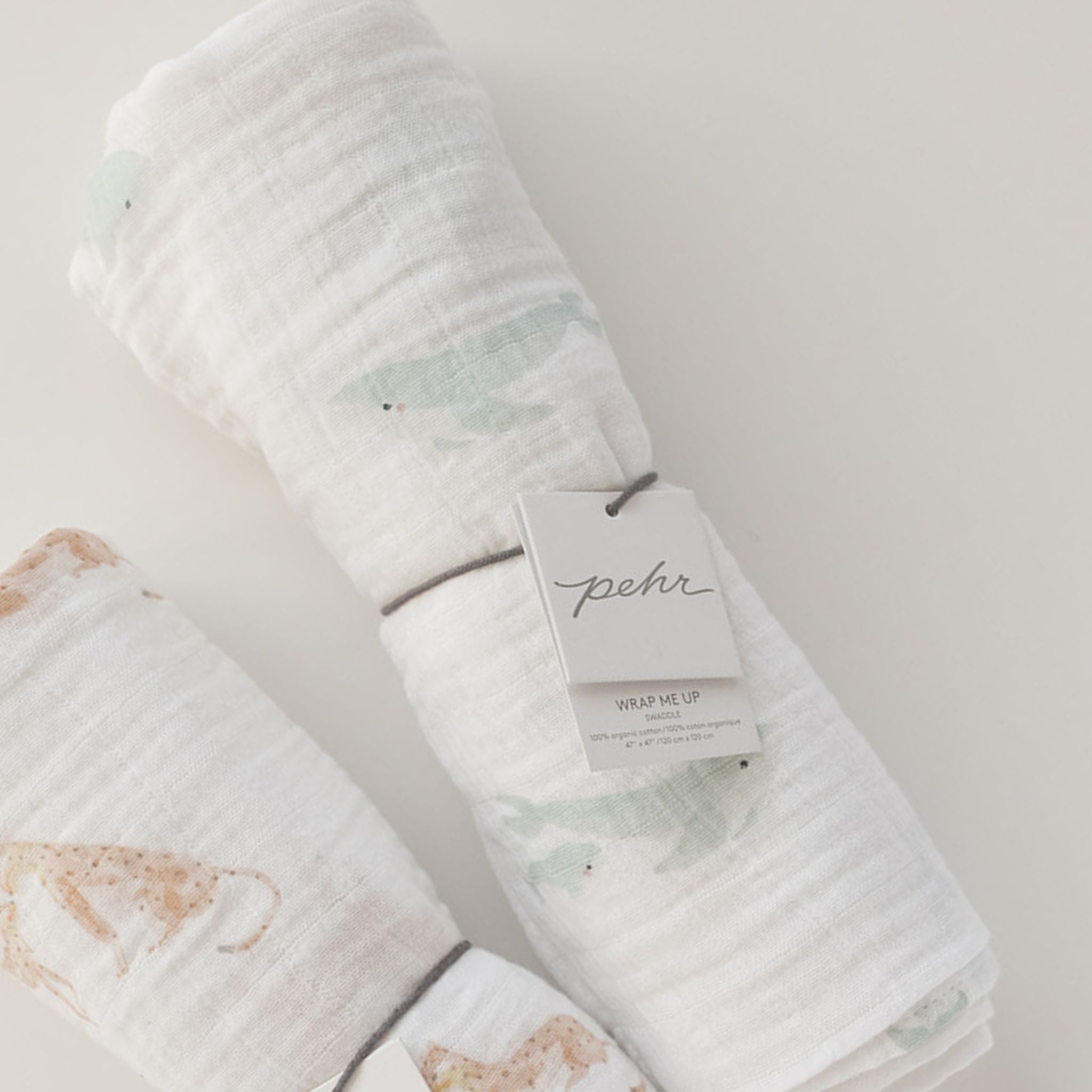 Organic Cotton Muslin Follow Me Swaddle - Follow Me Whale