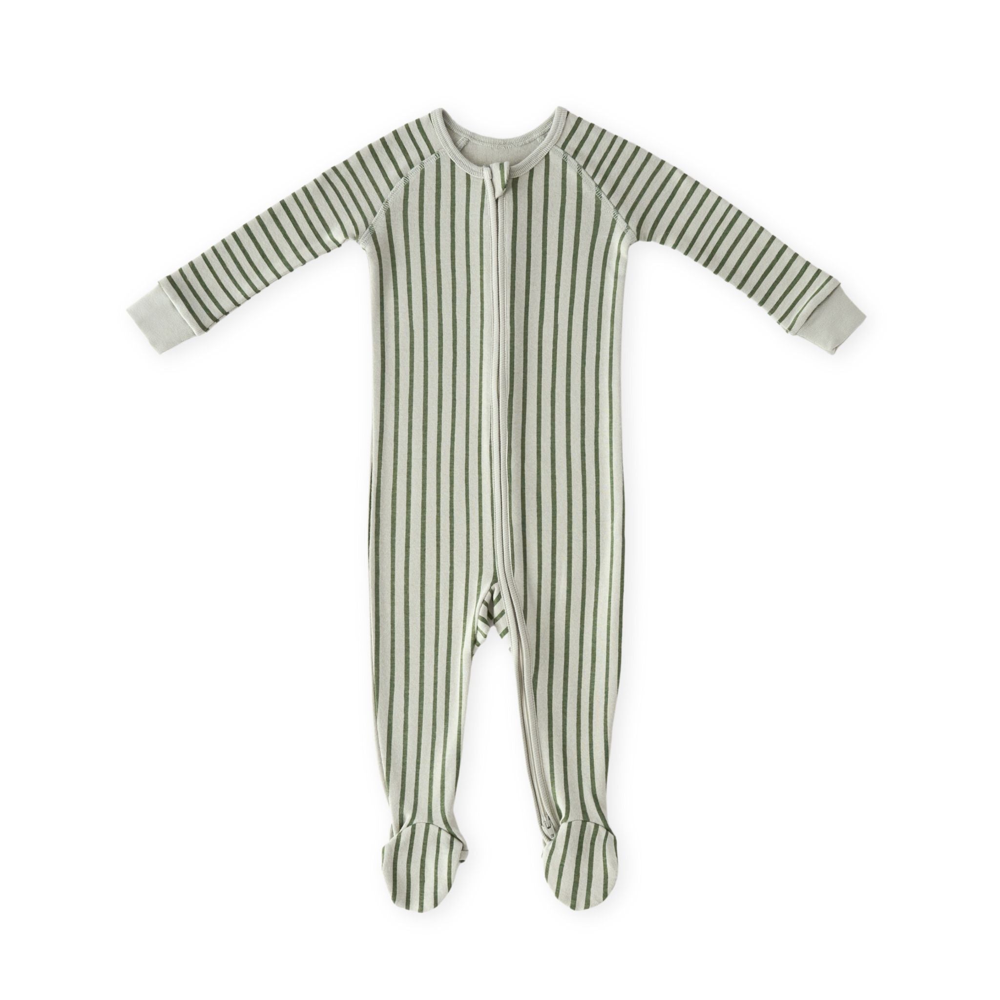 Pehr-Ribbed Baby Sleeper-Stripes Away Evergreen-1