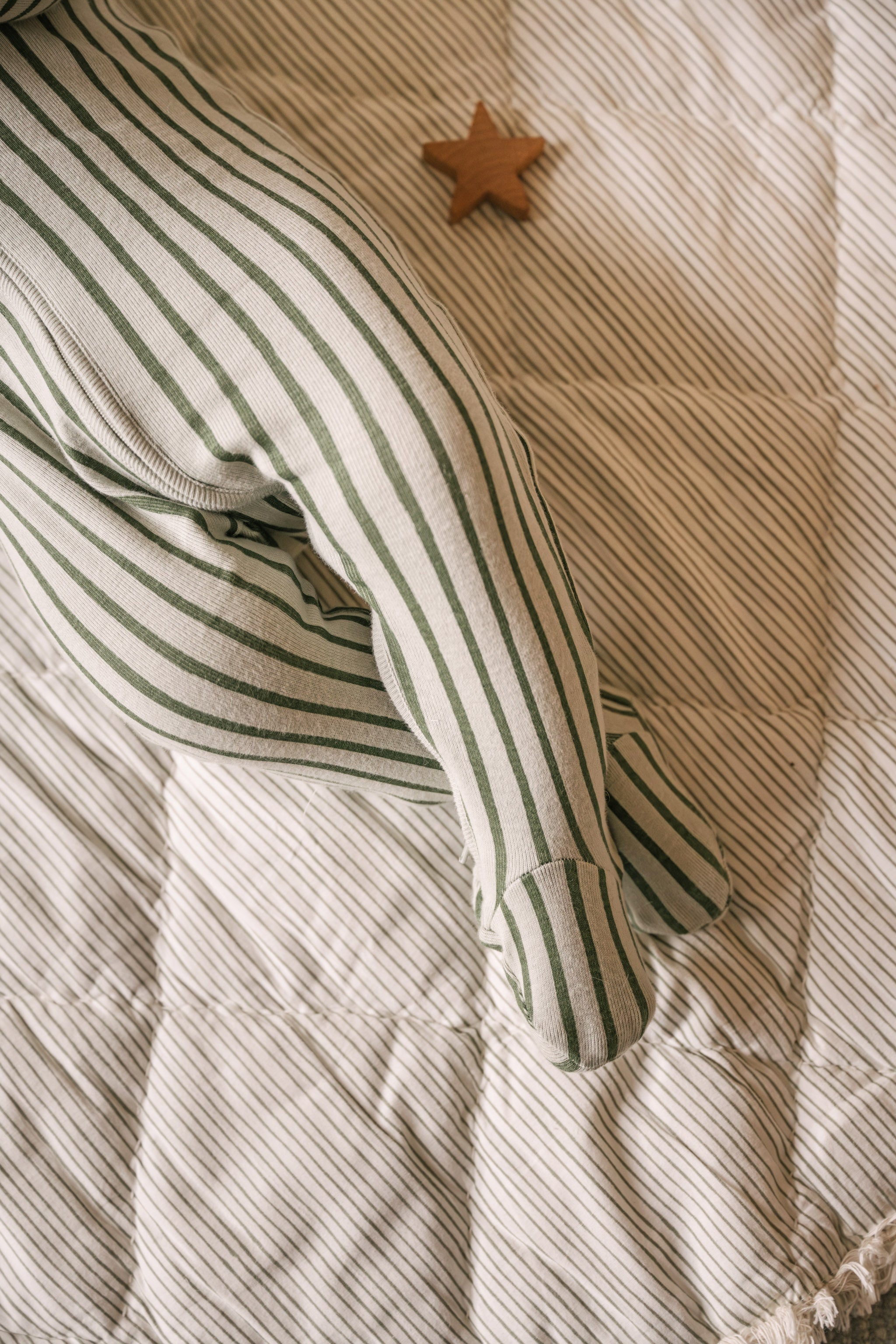 Pehr-Ribbed Baby Sleeper-Stripes Away Evergreen-6