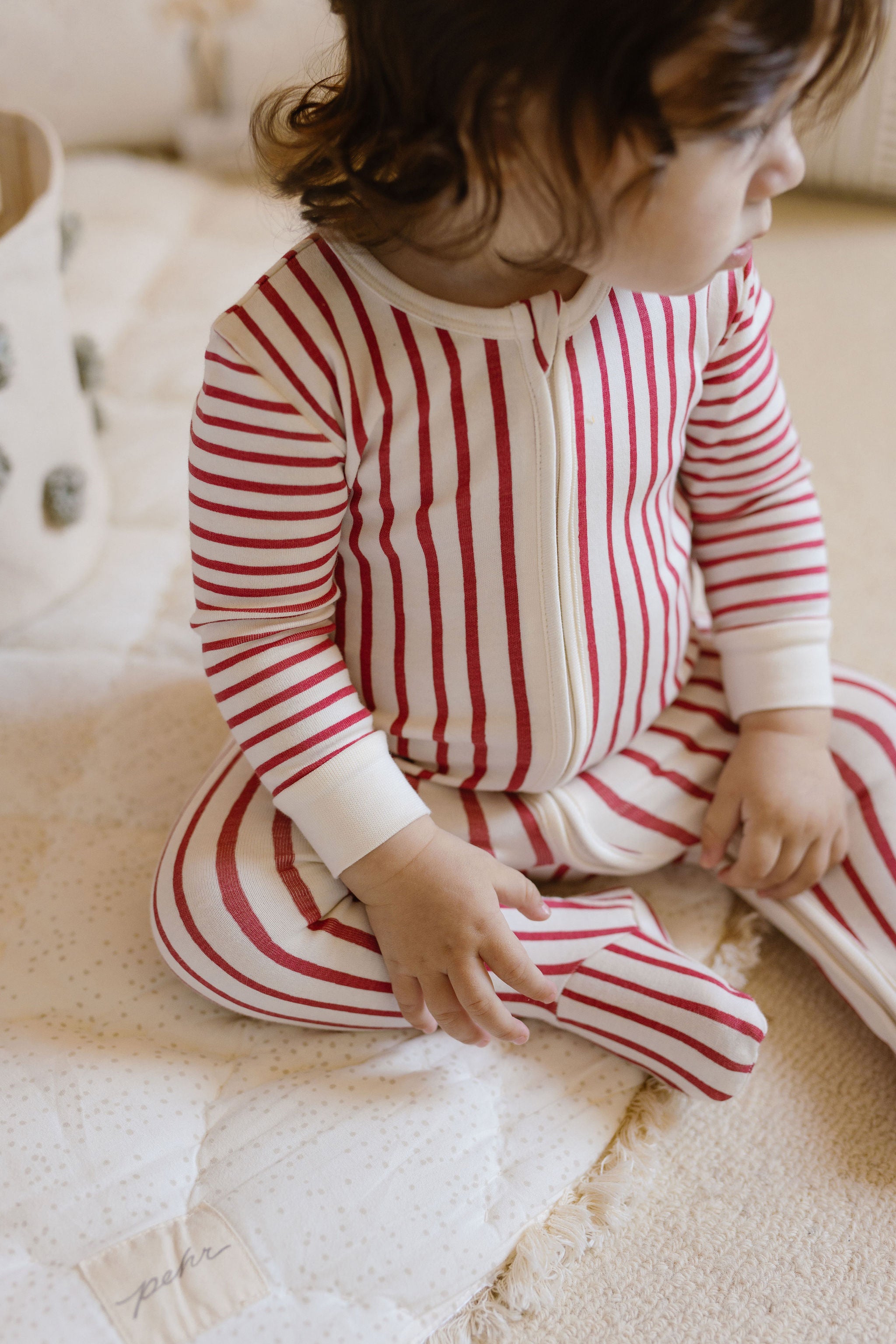 Pehr-Ribbed Baby Sleeper-Stripes Away Berry-3