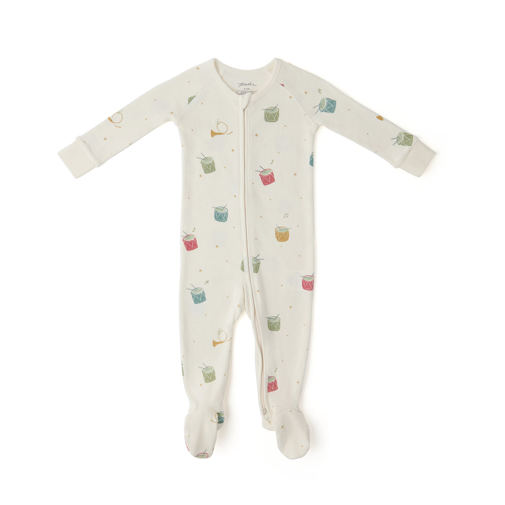 Ribbed Baby Sleeper - Little Drummer- Front