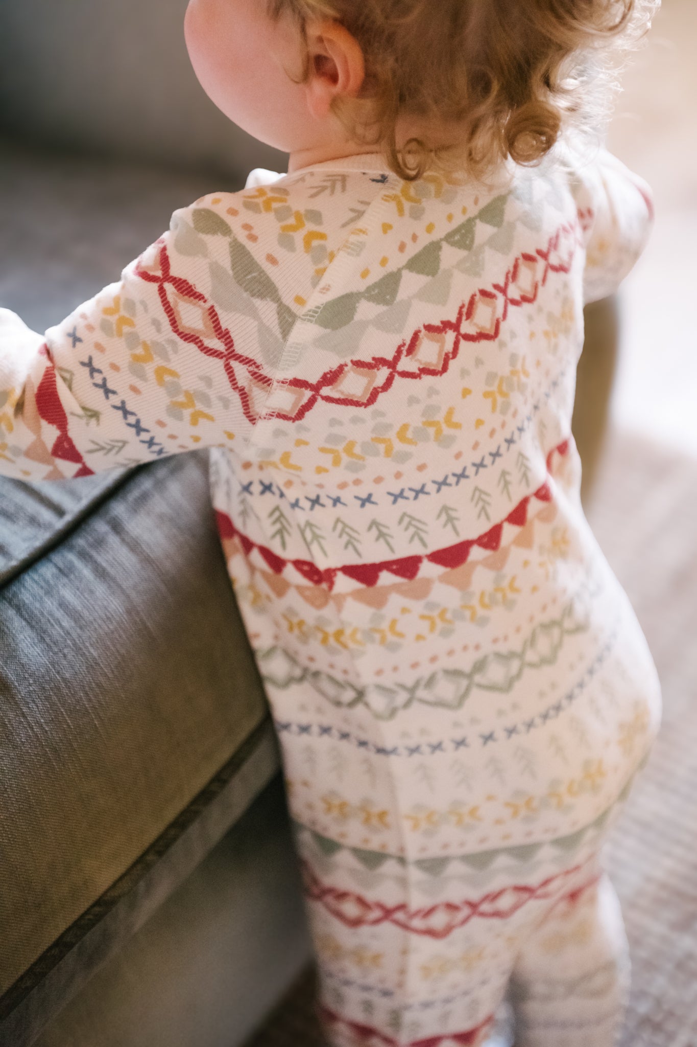 Pehr-Ribbed Baby Footless Sleeper-Fair Isle-3