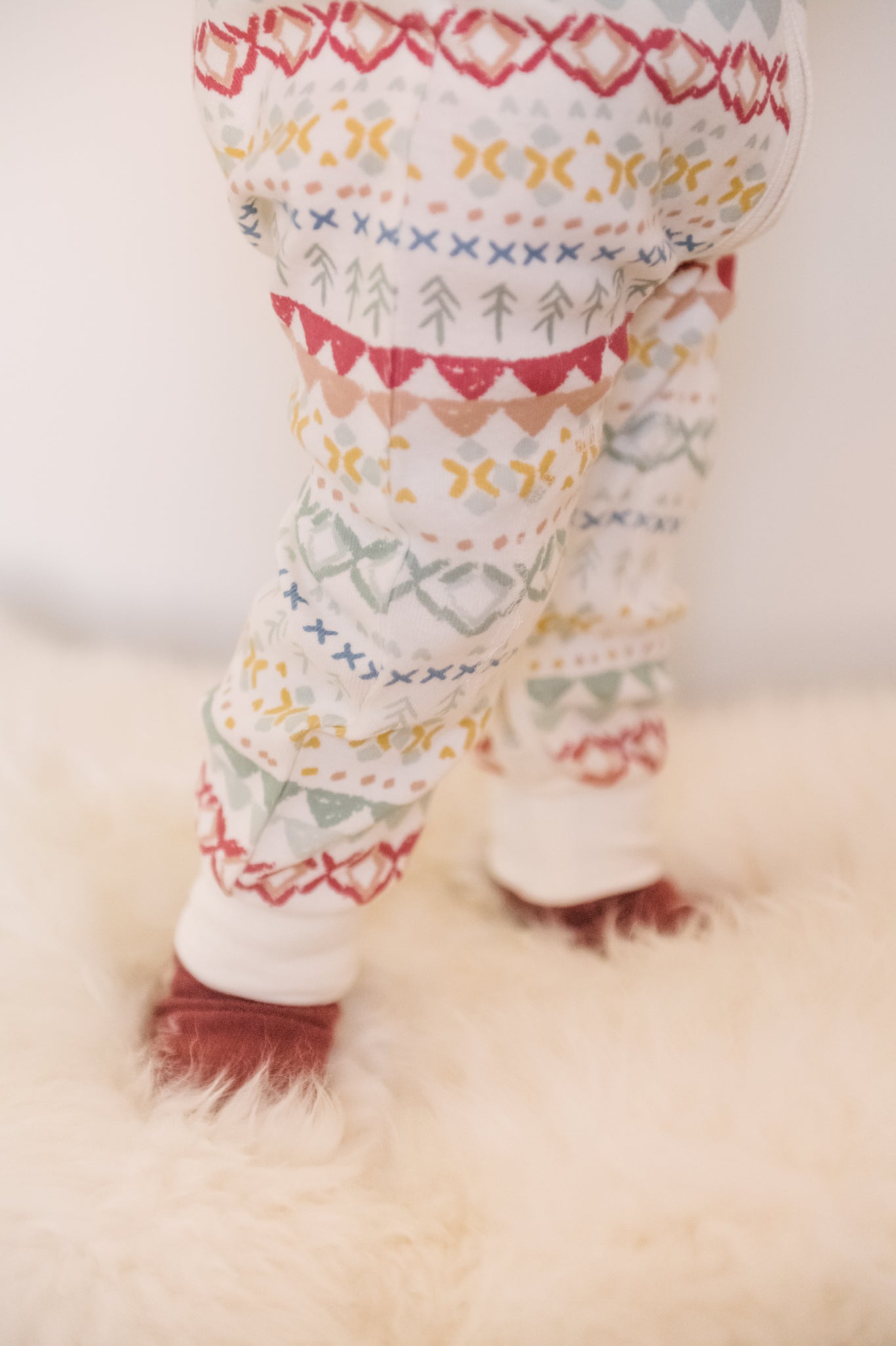 Pehr-Ribbed Baby Footless Sleeper-Fair Isle-5