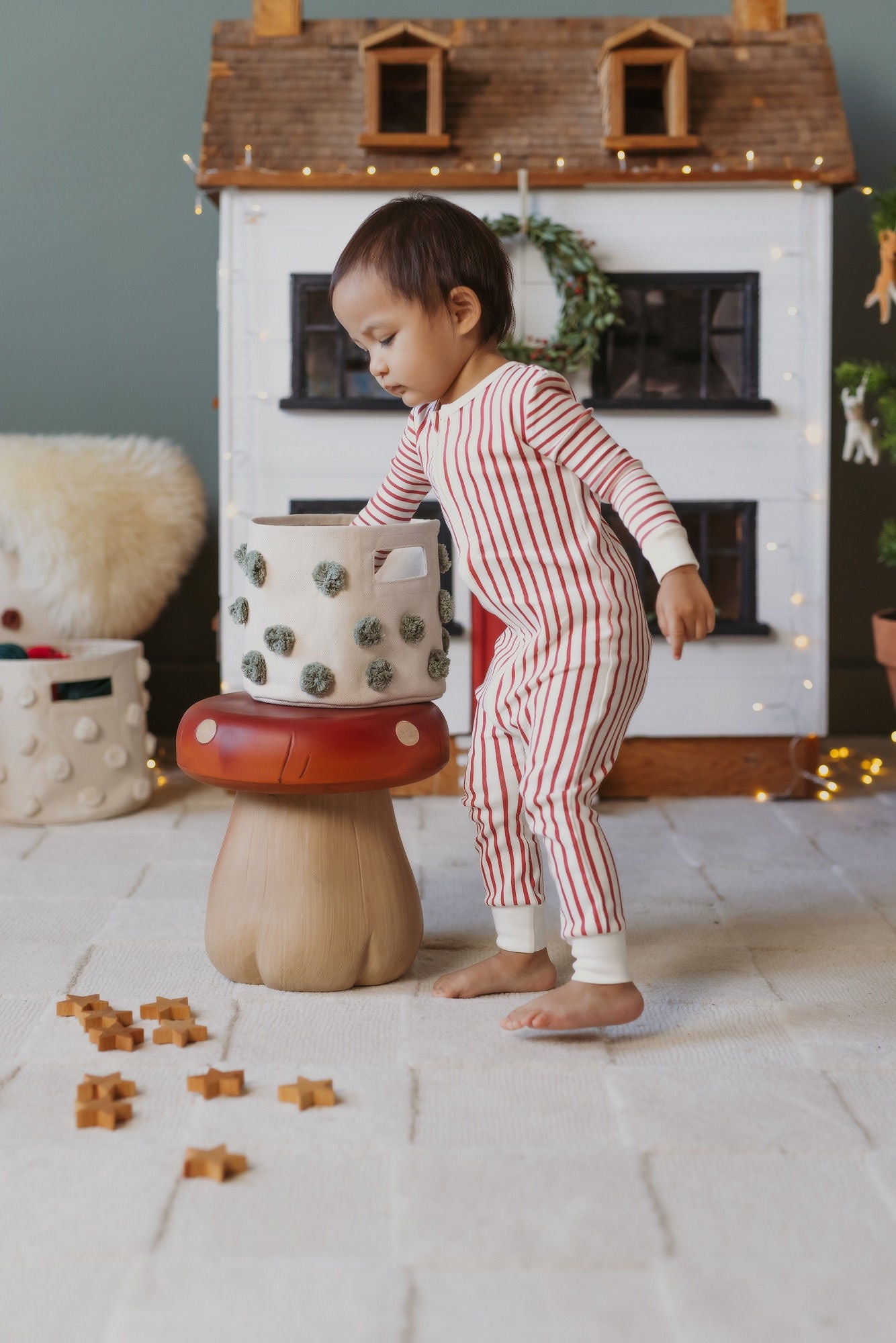 Pehr-Ribbed Toddler Pajama-Stripes Away Berry-2