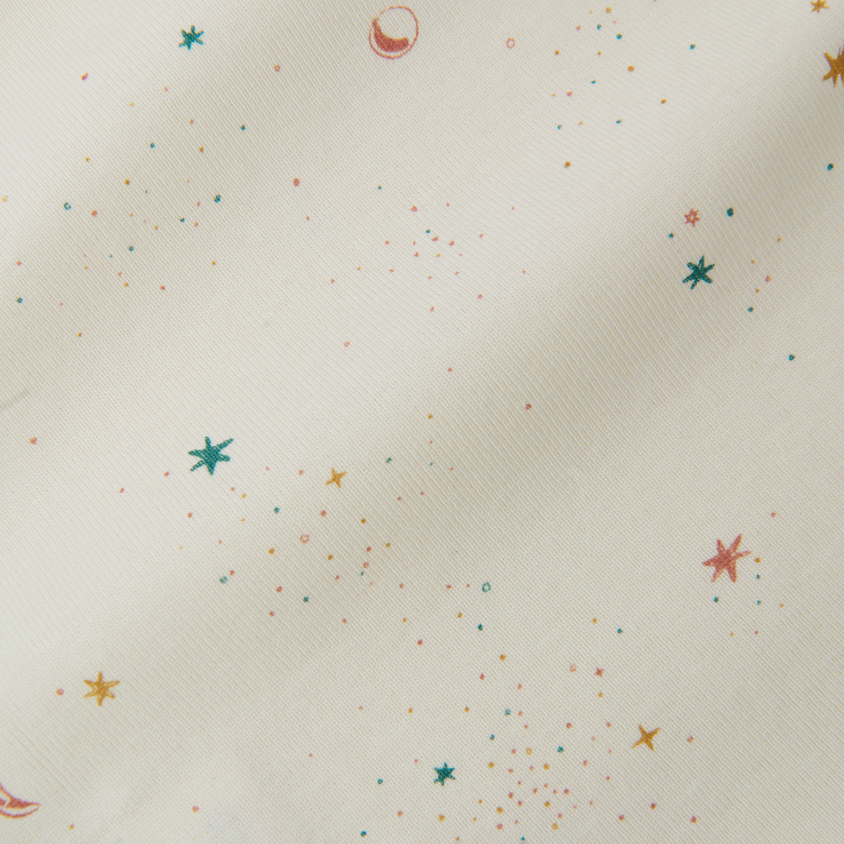 Ribbed Baby Footless Sleeper - Celestial- Up Close Print- Stars