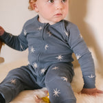 Pehr-Ribbed Baby Footless Sleeper-Starry Midnight-4
