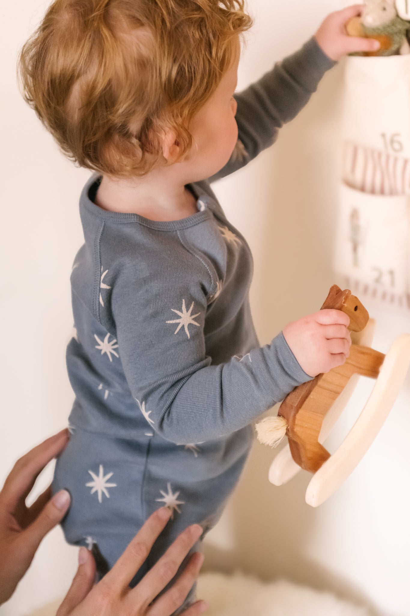 Pehr-Ribbed Baby Footless Sleeper-Starry Midnight-5